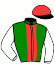 casaque portée par Mangione R. jockey du cheval de course GRAND SON OF CALYX, information pmu ZETURF