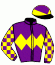 casaque portée par Pouchin A. jockey du cheval de course EQUINOXE, information pmu ZETURF