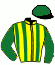 casaque portée par Pouchin A. jockey du cheval de course GO WITH THE ROSES, information pmu ZETURF