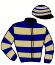 casaque portée par Pouchin A. jockey du cheval de course ANAGALLIS, information pmu ZETURF