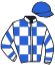 casaque portée par Velon Mlle M. jockey du cheval de course WAR CHIMES, information pmu ZETURF casaque portée par Velon Mlle M. jockey du cheval de course WAR CHIMES, information pmu ZETURF