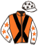 casaque portée par Madamet A. jockey du cheval de course ON LOCKDOWN, information pmu ZETURF
