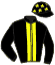 casaque portée par Sias Gio. jockey du cheval de course CUBANISTO, information pmu ZETURF