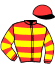 casaque portée par Corallo E. jockey du cheval de course GAULOIS GLORIEUX, information pmu ZETURF