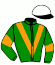 casaque portée par Belmont Cés. jockey du cheval de course BLUE SOMMER, information pmu ZETURF