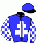 casaque portée par Bachelot T. jockey du cheval de course ECCLOR, information pmu ZETURF casaque portée par Bachelot T. jockey du cheval de course ECCLOR, information pmu ZETURF