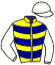 casaque portée par Barzalona M. jockey du cheval de course BORGIA'S OAK, information pmu ZETURF