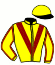 casaque portée par Demuro C. jockey du cheval de course VERCORS, information pmu ZETURF casaque portée par Demuro C. jockey du cheval de course VERCORS, information pmu ZETURF
