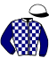 casaque portée par Cuoq J. jockey du cheval de course ILYA DU GOUTIER, information pmu ZETURF casaque portée par Cuoq J. jockey du cheval de course ILYA DU GOUTIER, information pmu ZETURF