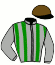 casaque portée par Martin G. jockey du cheval de course KARALY, information pmu ZETURF casaque portée par Martin G. jockey du cheval de course KARALY, information pmu ZETURF