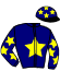 casaque portée par Chauve-Laffay Q. jockey du cheval de course HEZIA HIGHLAND, information pmu ZETURF