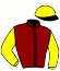 casaque portée par Mottier M. jockey du cheval de course KANTA EMJI, information pmu ZETURF
