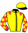 casaque portée par Maillard A. G. jockey du cheval de course KWENTA DU VIVIER, information pmu ZETURF