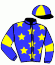 casaque portée par Rochard B. jockey du cheval de course KALADO DE HOUELLE, information pmu ZETURF