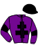 casaque portée par Baude S. jockey du cheval de course EROS DU BRISSE, information pmu ZETURF