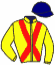 casaque portée par Massin Mlle A. jockey du cheval de course STAR OF LIGHT, information pmu ZETURF