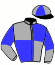casaque portée par Velon Mlle M. jockey du cheval de course NOTTE A ROMA (IE), information pmu ZETURF