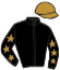 casaque portée par Brunelli Mlle M. jockey du cheval de course EMBRACE ADVERSITY, information pmu ZETURF