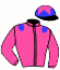 casaque portée par Brunelli Mlle M. jockey du cheval de course NEVER LEAVE, information pmu ZETURF
