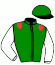 casaque portée par Crastus A. jockey du cheval de course NADYROSE, information pmu ZETURF