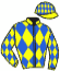 casaque portée par Lemaitre A. jockey du cheval de course DAMASK BLADE, information pmu ZETURF