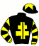 casaque portée par Waldhauser Mlle M. jockey du cheval de course RED HOT ACTION, information pmu ZETURF