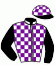 casaque portée par Reveley J. jockey du cheval de course KATPOLI, information pmu ZETURF
