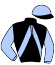 casaque portée par Senet J.F. jockey du cheval de course HUSSARD DE MONCHEL, information pmu ZETURF