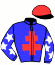 casaque portée par Claudic B. jockey du cheval de course GLAM DES CHARMILLE (AQ), information pmu ZETURF
