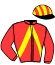 casaque portée par Aridj Mehdi-mike jockey du cheval de course MAURREN (FR), information pmu ZETURF