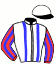 casaque portée par Depuydt Kri. jockey du cheval de course GANGA DES VALLEES (FR), information pmu ZETURF