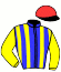 casaque portée par Besnier H. jockey du cheval de course WALDSHERIFF (DE), information pmu ZETURF