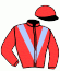 casaque portée par Dubourg K. jockey du cheval de course LADY BARBARELLA, information pmu ZETURF