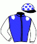 casaque portée par Crublet E. jockey du cheval de course DEEP PURPLE STEEL, information pmu ZETURF