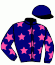 casaque portée par Molins Mme Amb. jockey du cheval de course MILAD'ID, information pmu ZETURF