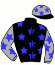 casaque portée par Santiago Mlle D. jockey du cheval de course MURMILLO, information pmu ZETURF