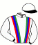 casaque portée par Berge C. jockey du cheval de course MONALIE, information pmu ZETURF