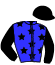 casaque portée par Verva M. jockey du cheval de course JOLIE STAR BLONDE, information pmu ZETURF