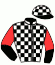 casaque portée par Cadeddu M. jockey du cheval de course HYPNOTIZED, information pmu ZETURF