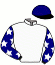 casaque portée par Faltejsek J. jockey du cheval de course MOLLY POWER, information pmu ZETURF