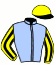 casaque portée par Trullier T. jockey du cheval de course HONKY TONK WOMAN, information pmu ZETURF