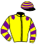 casaque portée par Declercq J. R. jockey du cheval de course LE CH'TI, information pmu ZETURF casaque portée par Declercq J. R. jockey du cheval de course LE CH'TI, information pmu ZETURF