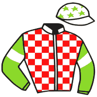 casaque portée par Ladjadj Ste. jockey du cheval de course HAZA, information pmu ZETURF