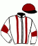 casaque portée par Moutard Jer. jockey du cheval de course EVERILLO, information pmu ZETURF