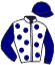 casaque portée par Berge C. jockey du cheval de course KARINAS DREAM, information pmu ZETURF