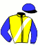 casaque portée par Hardouin E. jockey du cheval de course MAAVAH, information pmu ZETURF