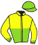 casaque portée par Huygens Mlle H. jockey du cheval de course LEGENDE DU BERRE, information pmu ZETURF