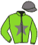 casaque portée par Verva L. jockey du cheval de course IDOLE DU MONCEL, information pmu ZETURF