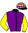 casaque portée par Auge J. jockey du cheval de course SEPTIEME SENS (FR), information pmu ZETURF