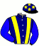 casaque portée par Auge J. jockey du cheval de course COSY (FR), information pmu ZETURF